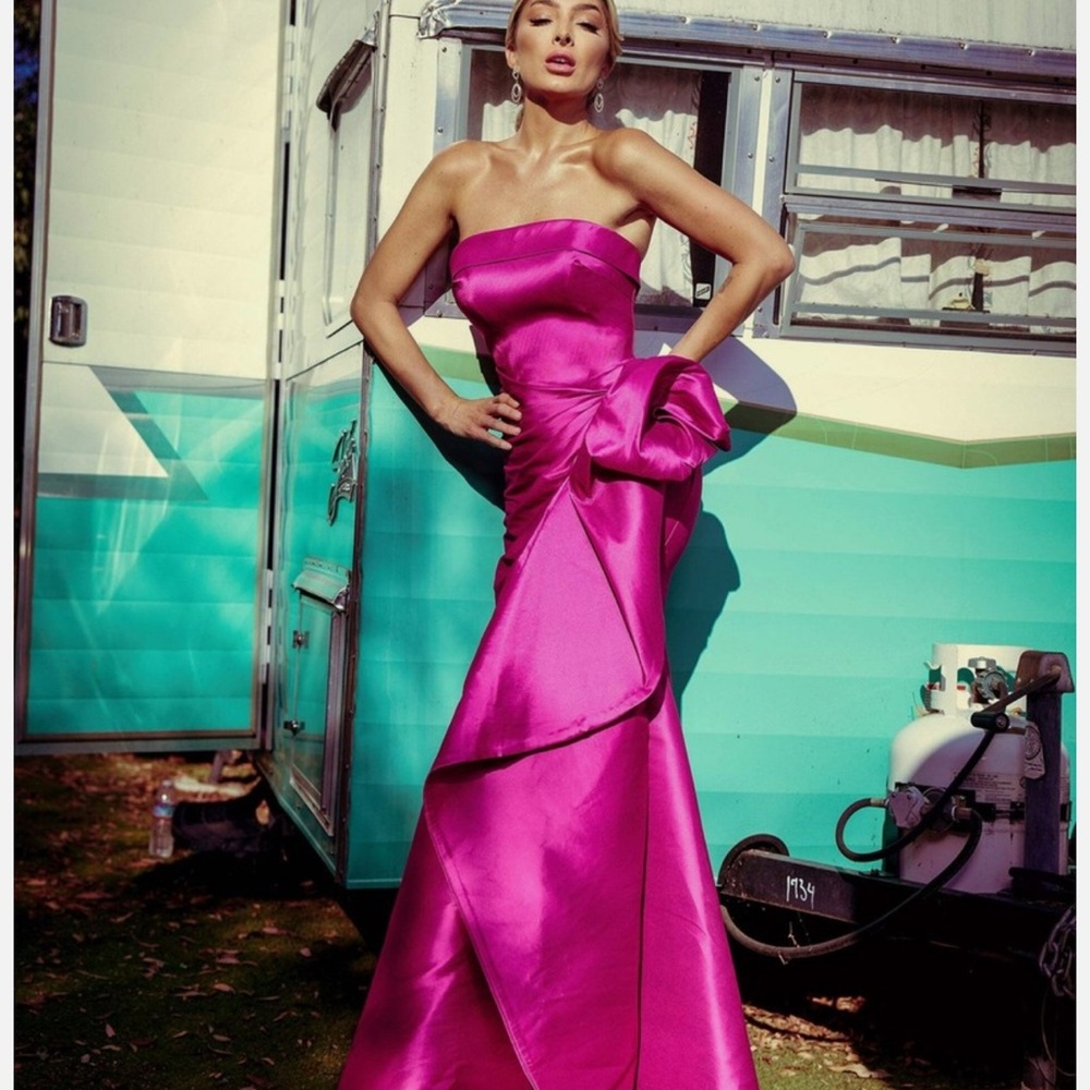 Terani Couture Fuchsia Strapless Gown